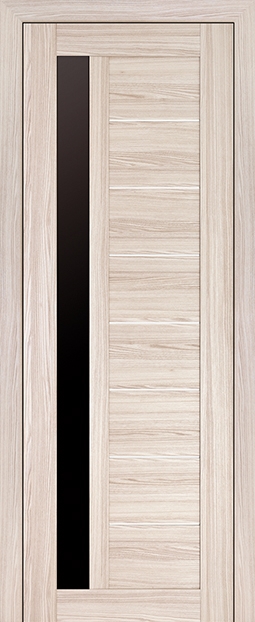 межкомнатные двери  Profil Doors 37X чёрный триплекс капуччино мелинга