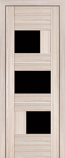 межкомнатные двери  Profil Doors 39X серебро чёрный триплекс капуччино мелинга