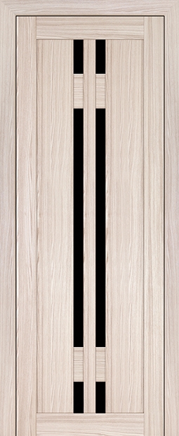 межкомнатные двери  Profil Doors 40X чёрный триплекс капуччино мелинга