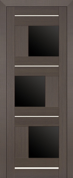 межкомнатные двери  Profil Doors 13X серебро чёрный триплекс грей мелинга