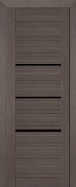 межкомнатные двери  Profil Doors 18X чёрный триплекс грей мелинга