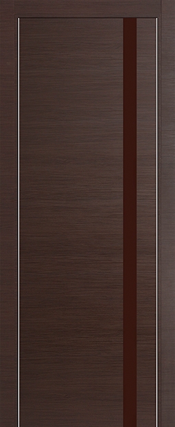 межкомнатные двери  Profil Doors 6Z  коричневое венге кроскут