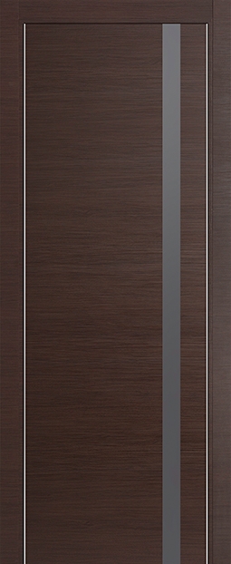 межкомнатные двери  Profil Doors 6Z  серебряное венге кроскут