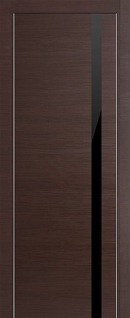 межкомнатные двери  Profil Doors 6Z  чёрное венге кроскут
