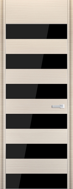 межкомнатные двери  Profil Doors 8D чёрное белёный дуб браш