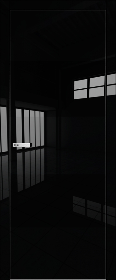 межкомнатные двери  Profil Doors 2VG  чёрное чёрный глянец