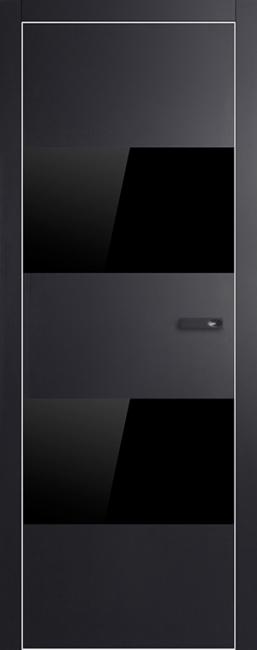 межкомнатные двери  Profil Doors 2VG  чёрное чёрный матовый