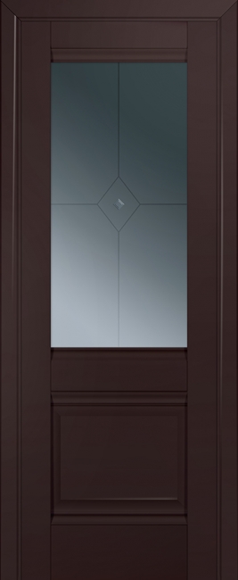 Profil Doors 2U гравировка Узор тёмно-коричневые