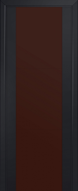 межкомнатные двери  Profil Doors 22U коричневое чёрный seidenmatt