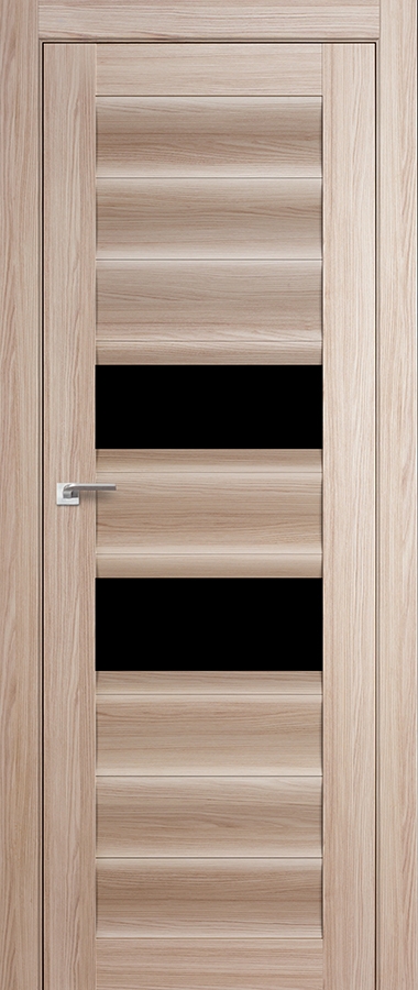 межкомнатные двери  Profil Doors 77X чёрный триплекс капуччино мелинга