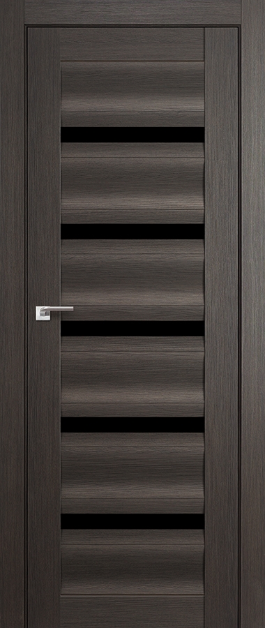 межкомнатные двери  Profil Doors 116X чёрный триплекс грей мелинга