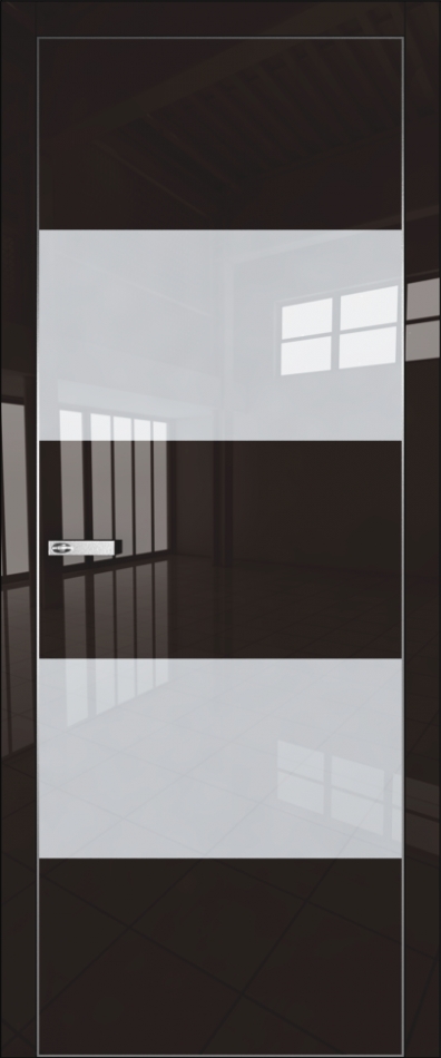 межкомнатные двери  Profil Doors 2VG  белое тёмно-коричневый
