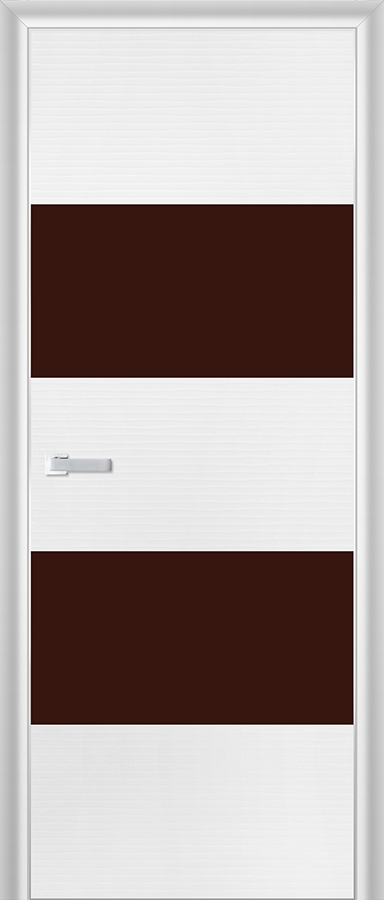 межкомнатные двери  Profil Doors 10D коричневое белая волна