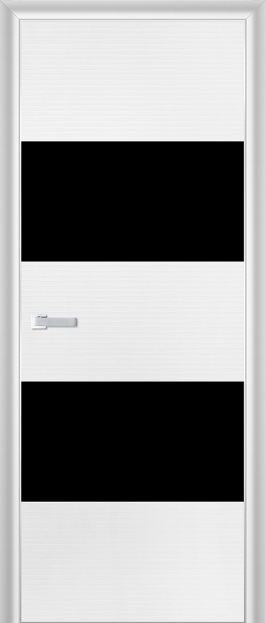 межкомнатные двери  Profil Doors 10D чёрное белая волна