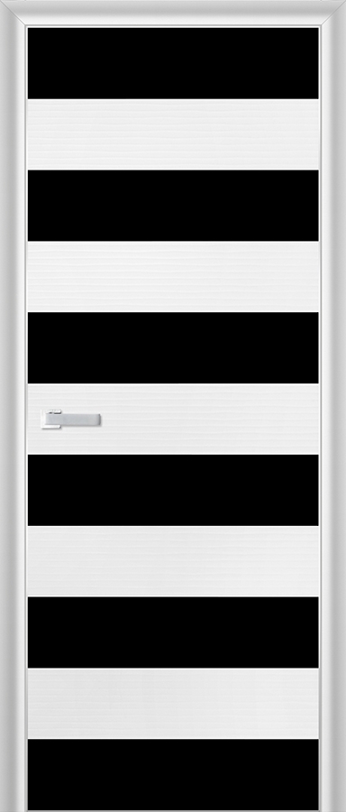 межкомнатные двери  Profil Doors 8D чёрное белая волна
