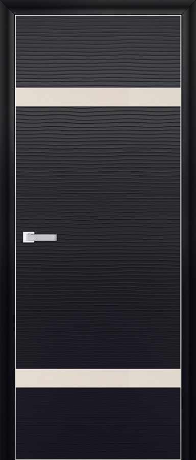 межкомнатные двери  Profil Doors 3D перламутровое чёрная волна