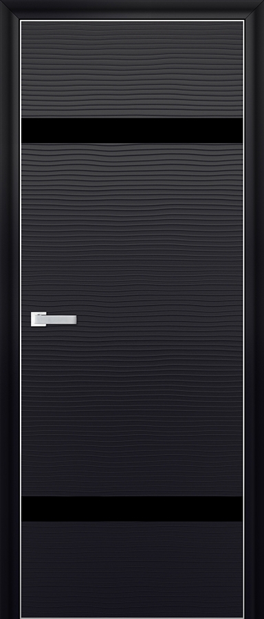 межкомнатные двери  Profil Doors 3D чёрное чёрная волна