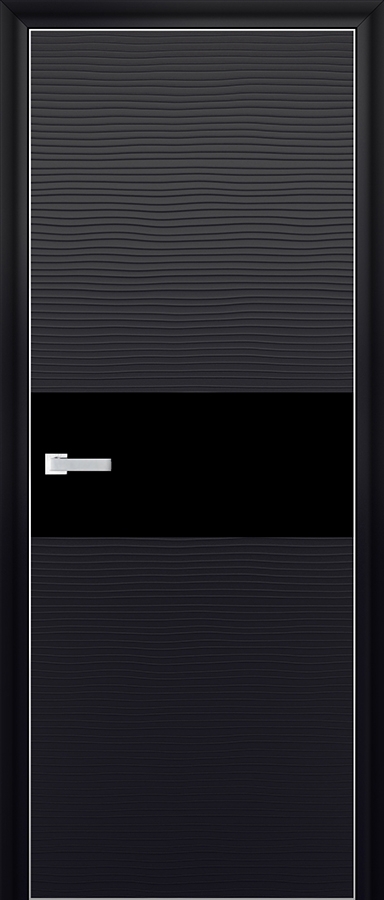 межкомнатные двери  Profil Doors 4D чёрное чёрная волна