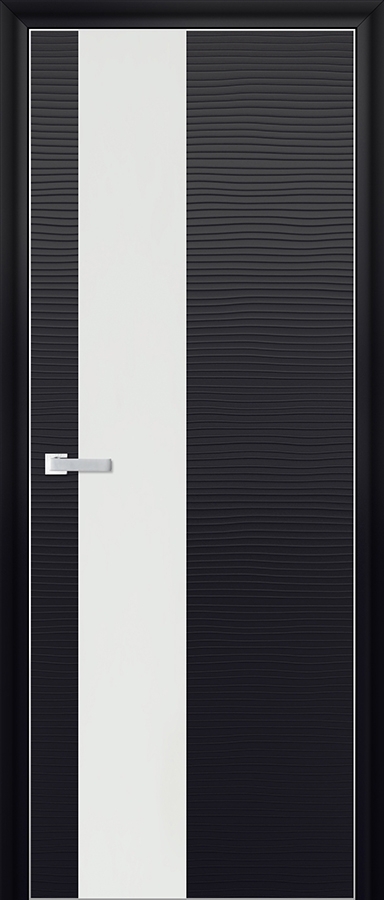 межкомнатные двери  Profil Doors 5D белое чёрная волна