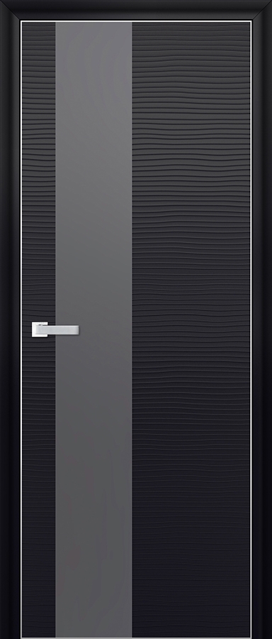 межкомнатные двери  Profil Doors 5D серебряное чёрная волна