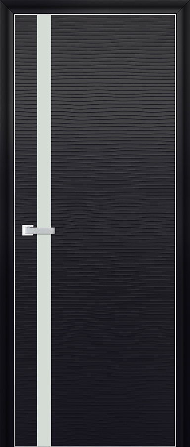 межкомнатные двери  Profil Doors 6D белое чёрная волна