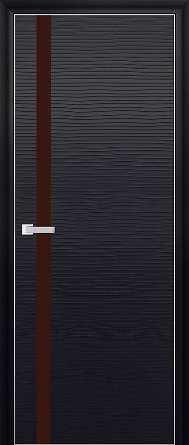 межкомнатные двери  Profil Doors 6D коричневое чёрная волна