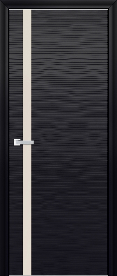 межкомнатные двери  Profil Doors 6D перламутровое чёрная волна