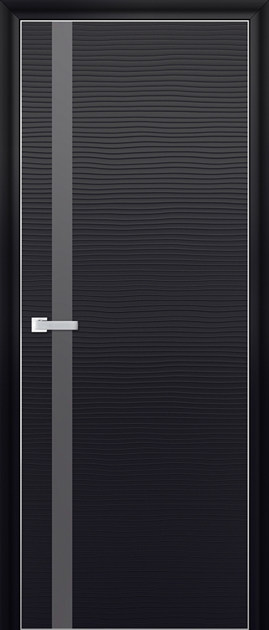 межкомнатные двери  Profil Doors 6D серебряное чёрная волна