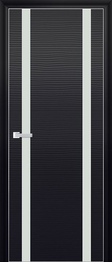 межкомнатные двери  Profil Doors 9D белое чёрная волна