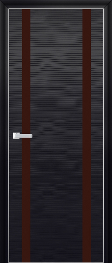 межкомнатные двери  Profil Doors 9D коричневое чёрная волна