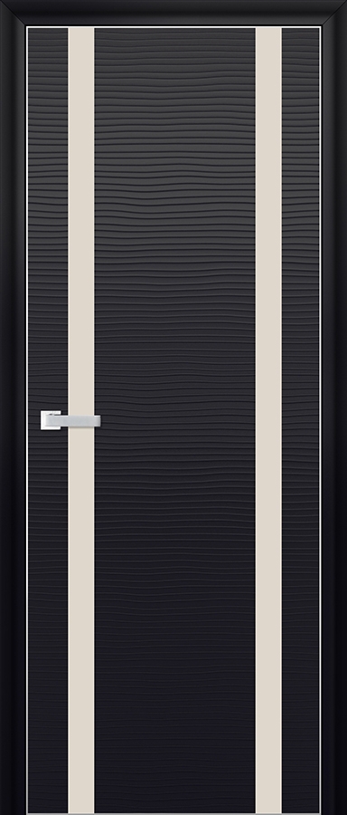 межкомнатные двери  Profil Doors 9D перламутровое чёрная волна
