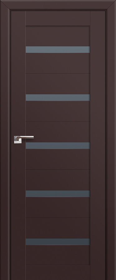 межкомнатные двери  Profil Doors 7u графит тёмно-коричневые