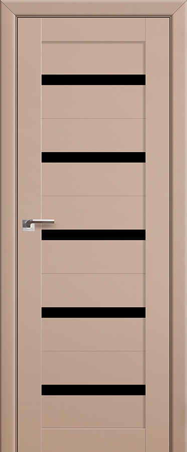 межкомнатные двери  Profil Doors 7u чёрный триплекс капучино сатинат