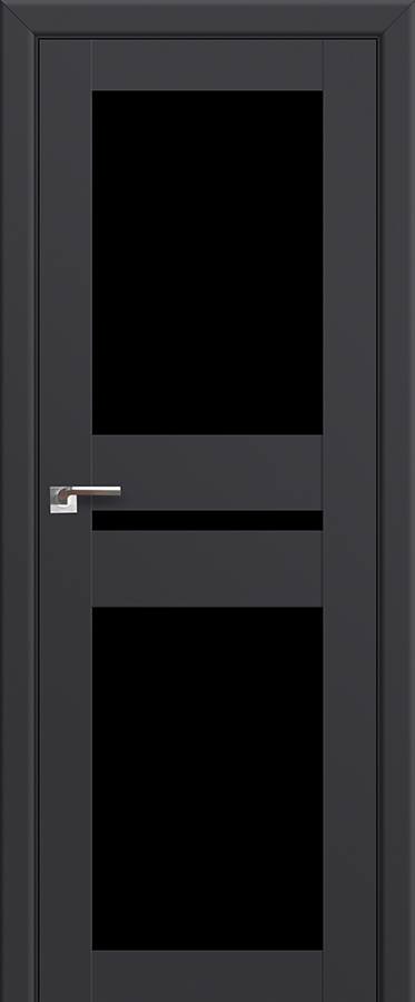 межкомнатные двери  Profil Doors 70u чёрный триплекс антрацит