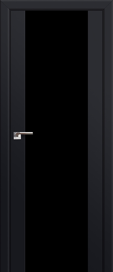 межкомнатные двери  Profil Doors 8U чёрный триплекс чёрный seidenmatt