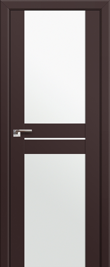 межкомнатные двери  Profil Doors 10U белый триплекс тёмно-коричневые