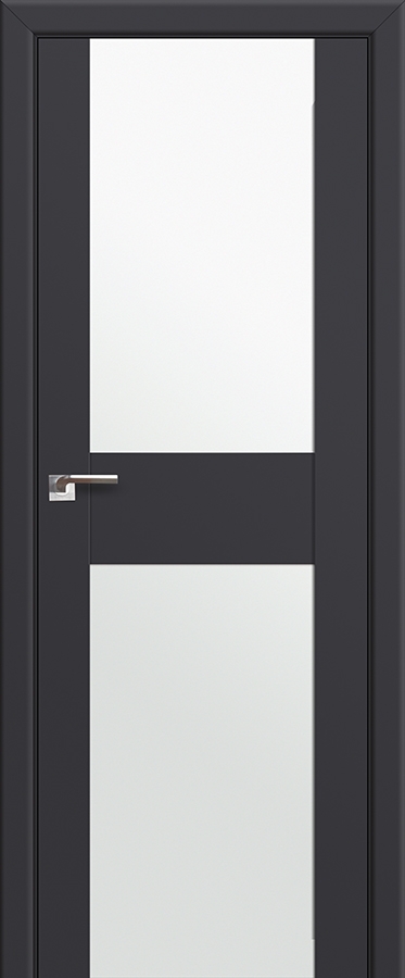межкомнатные двери  Profil Doors 11U белый триплекс антрацит