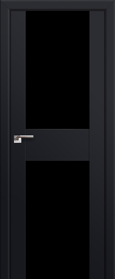 межкомнатные двери  Profil Doors 11U чёрный триплекс чёрный seidenmatt