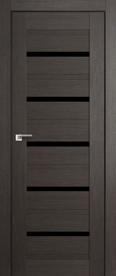 межкомнатные двери  Profil Doors 48X чёрный триплекс грей мелинга