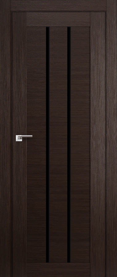 межкомнатные двери  Profil Doors 49X чёрный триплекс венге мелинга