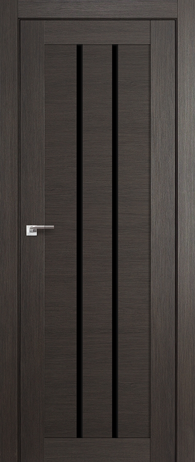 межкомнатные двери  Profil Doors 49X чёрный триплекс грей мелинга