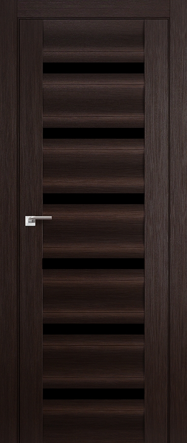 межкомнатные двери  Profil Doors 57X чёрный триплекс венге мелинга
