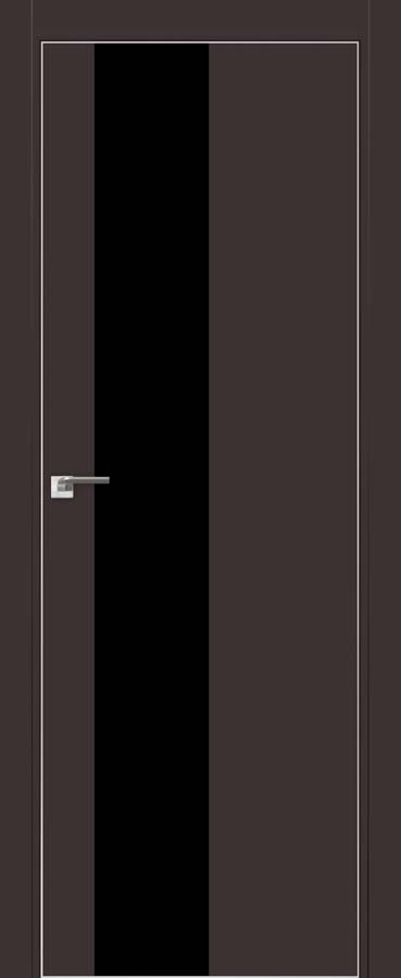 межкомнатные двери  Profil Doors 5E  чёрное тёмно-коричневые
