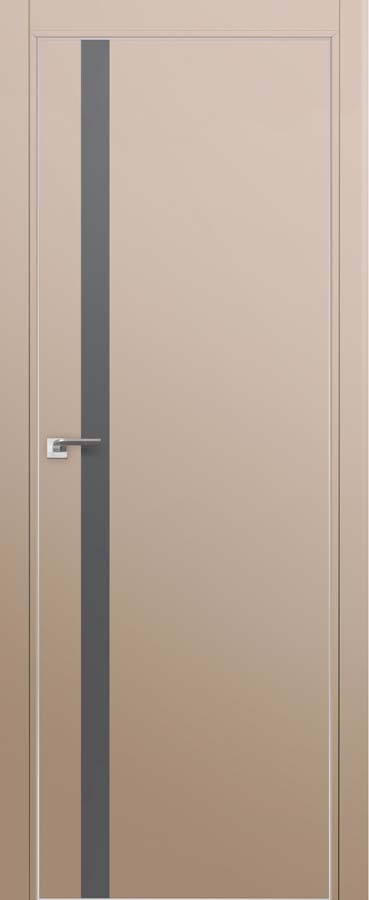 межкомнатные двери  Profil Doors 6E  серебряное капучино сатинат