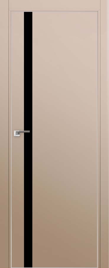 межкомнатные двери  Profil Doors 6E  чёрное капучино сатинат