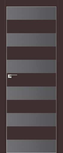 межкомнатные двери  Profil Doors 8E  серебряное тёмно-коричневые
