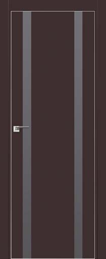 межкомнатные двери  Profil Doors 9E  серебряное тёмно-коричневые