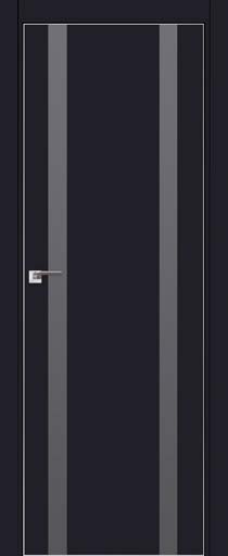 межкомнатные двери  Profil Doors 9E  серебряное чёрный матовый