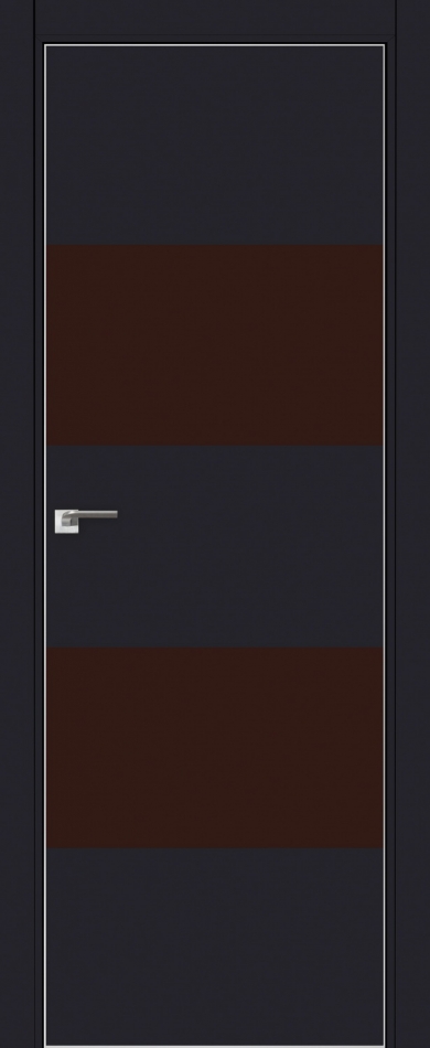 межкомнатные двери  Profil Doors 10E  коричневое чёрный матовый