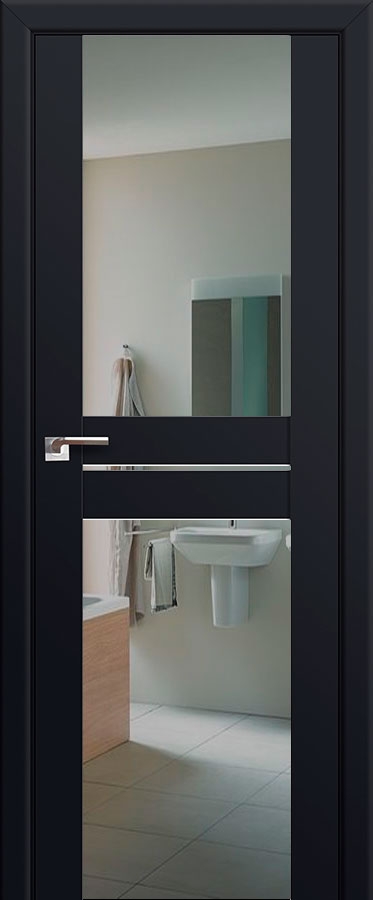 межкомнатные двери  Profil Doors 10U триплекс чёрный seidenmatt